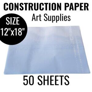 NEW Prang WHITE Construction Paper Heavy Weight 50 Sheets 12"x18" Art School Sup